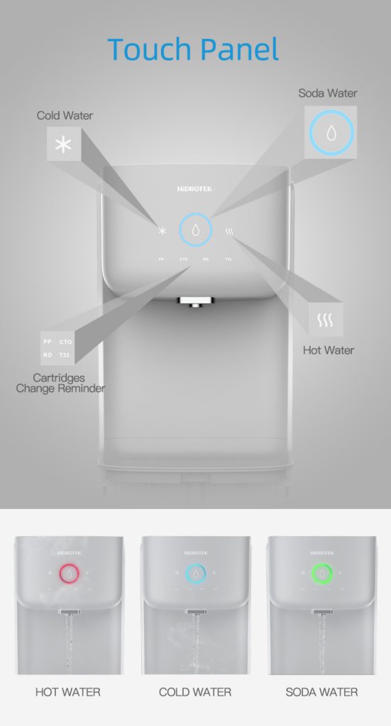 DISPENSER UJI ME DHE PA GAZ ( Me filtra RO 150 GPD ) | ECOSOFT Albania